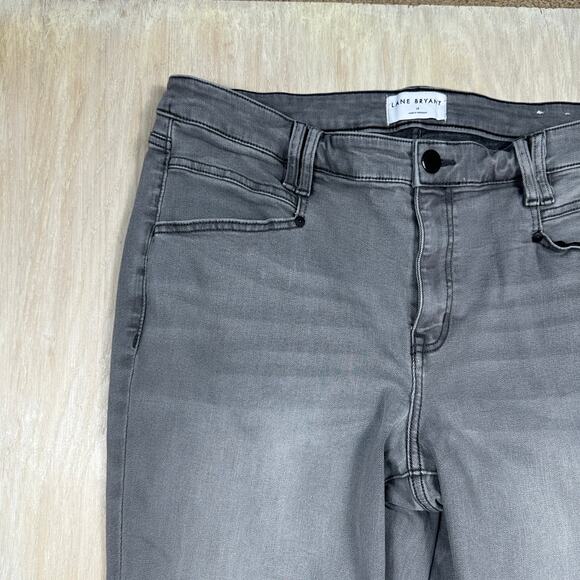 Lane Bryant Gray Mid-Rise Signature Straight Jeans Flex Magic Waistband Plus 18 - Picture 4 of 14